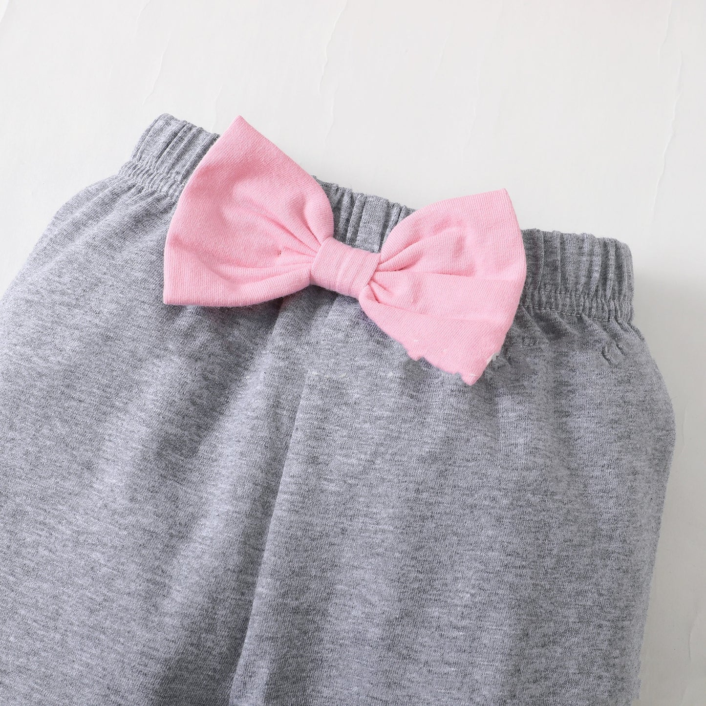 Long Sleeved Ball Fly Edge And Gray Leggings Set