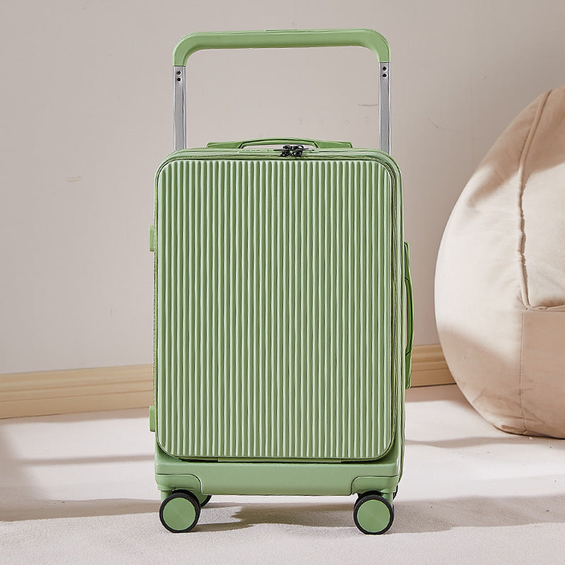 Front Fastening Wide Pull Rod 20-inch Lightweight Luggage
