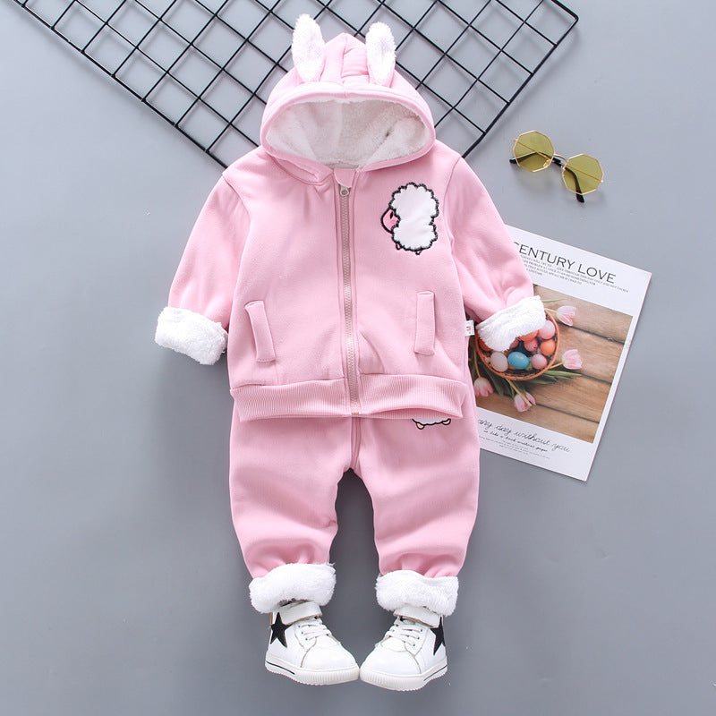 Autumn And Winter Children's Cotton Coat Cartoon Suit