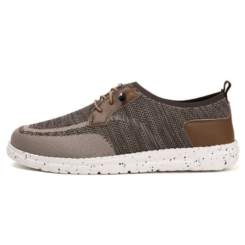 Men's Laceless Canvas Shoes Lightweight Breathable Plus Size Social Casual Men's Shoes