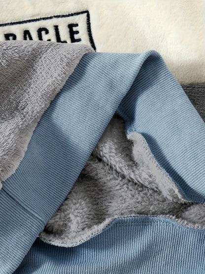 [Stylish Boys' Winter Set] Warm & Stylish Boys' Winter Thickened Pants Set | Casual Two-Piece Outfit for Kids, Perfect for Outdoor